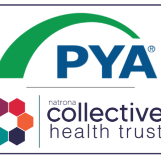 Graphic featuring logos for PYA and Natrona Collective Health Trust