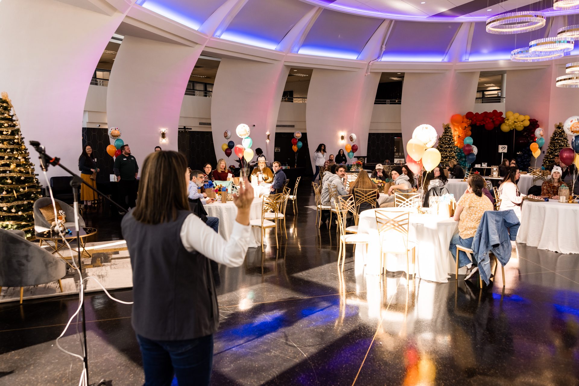The main hall during welcome remarks